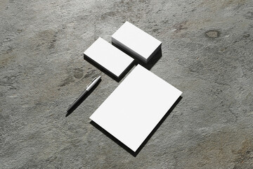 High-Quality Industrial Card and Paper Mockup for Showcasing Your Design to Clients