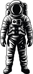 Astronaut Space Suit Cosmos Exploration Adventure Mission Vector Illustration