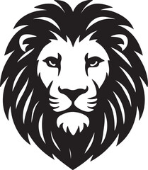 vector of lion face in silhouette