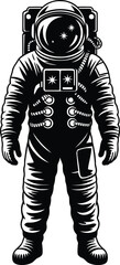 Space Explorer In Spacesuit On Transparent Background Vector Art