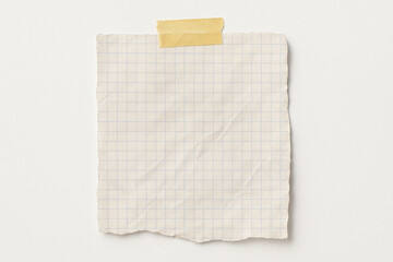 Vintage lined notepad with torn edges and adhesive note offers a charming retro aesthetic for creative projects and personal journaling reminders