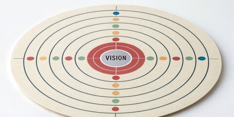 Target with Vision in Center Representing Strategic Planning