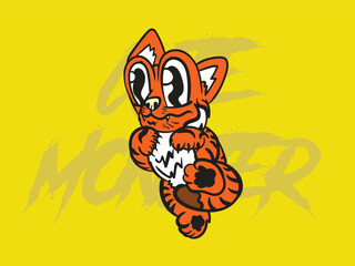 cute monster kaiju for kids background