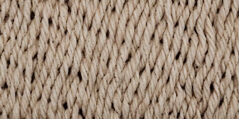 Macro close up of recycled cotton fabric with visible threads colorful