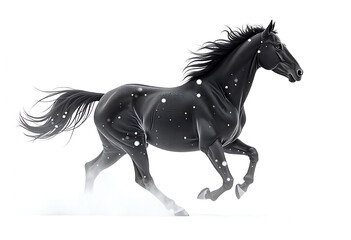 horse vector illustration , -elegant-black-and-white-vector-illustration , horse, animal, vector, stallion, illustration, silhouette.