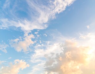 Obraz premium Pastel sky with clouds