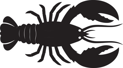 Lobster Silhouette Vector Seafood Clipart Design