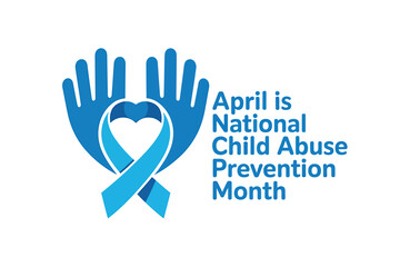 Obraz premium Raising Awareness for Child Abuse Prevention Month Hands and Hearts United in Support.