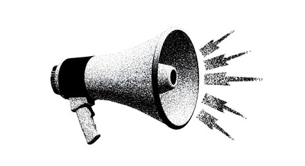 Megaphone Noise Illustration, Announcement Icon