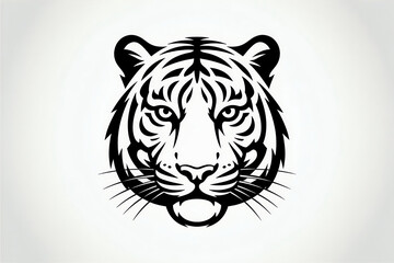 tiger head vector , a-vector-illustration-of-a-striking-tiger ,tiger , animal, wild, head.