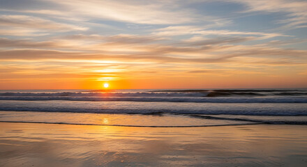 Fototapeta premium sunset over the sea