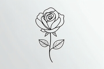 vector illustration of a rose , rose, flower, floral, vector, nature, love, leaf, design.