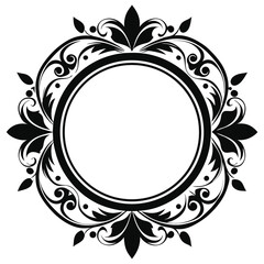 Ornate floral frame, a decorative design element