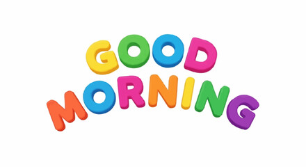 Good Morning Colorful Typography Greeting