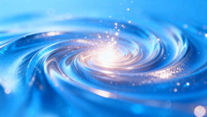 Cosmetics, Glittering Blue Vortex With Light Particles Ideal For Sci - Fi Themed Beauty Campaigns, Modern Product Launches, And Cyberpunk - Style Visuals