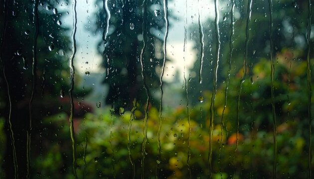 Backdrop, raindrops, reflections, glass, moody, dark, high-contrast, water, rainy, wet, window, texture, atmosphere, dramatic, gloomy, shimmering, pattern, droplets, surface, shine, rainy-day, urban, - Powered by Adobe