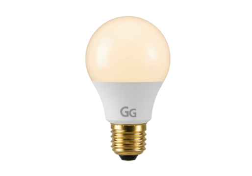 Smart LED light bulb isolated on white, energy-efficient lighting solution for modern homes and offices PNG