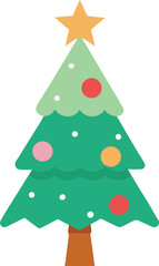 christmas tree vector illustration