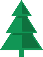 Vector art of green christmas tree