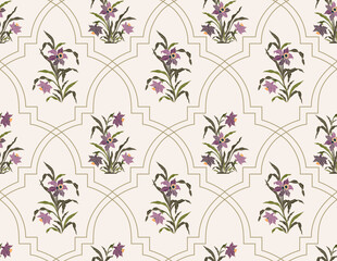 Vector Hand drawn colourful geometric flowers Motifs African boho paisley, seamless patterns with floral for fabric Ethnic Indian Pattern, textiles, clothing, wrapping paper, backdrop, banner.
