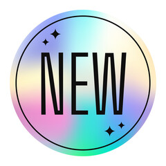 Holographic New label icon