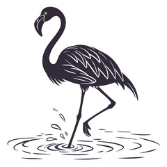 illustration of a flamingo