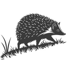 hedgehog on a white background