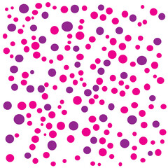 abstract pink background, Cute pink and purple polka dot pattern, wrapping paper.
