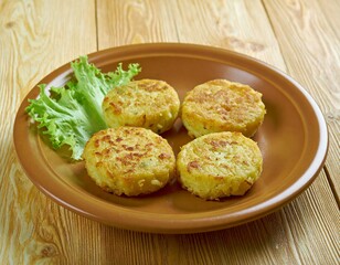 potato croquette food AI generated