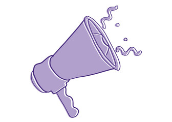 Two-tone megaphone, be heard.
