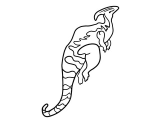 Silhouette of cute dinosaur, love for dinosaurs, customizable, tattoo
