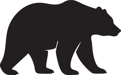 Grizzly bear silhouette vector