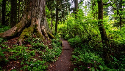 Fototapeta premium Lush forest path