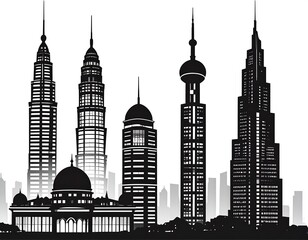 Fototapeta premium Skyscrapers of Asia.