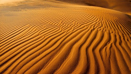 Yellow Wavy Sand Background Summer Desert Rippled Dunes Texture