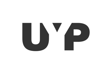 UYP logo design. Initial letter U Y P bold font style for tech startups, consulting, corporate branding. Creative company name, headlines typography identity, trendy logotype.