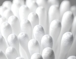 Closeup of Cotton Swabs.