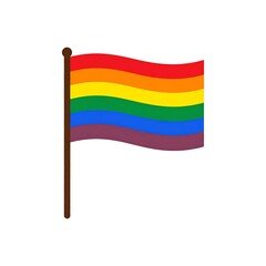 Pride Flag Symbol of LGBTQ Community.