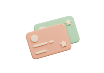 Pastel-colored membership cards isolated PNG, loyalty program concept for business and marketing, rewards and benefits