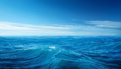 Blue Sea Background For Design Or Wallpaper