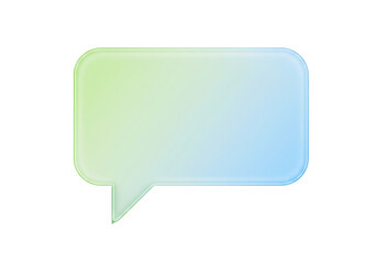 Gradient speech bubble PNG isolated on transparent background, communication balloon graphic for social media and messaging apps