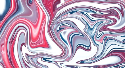 Red White and Blue Abstract Liquid Marble Texture background