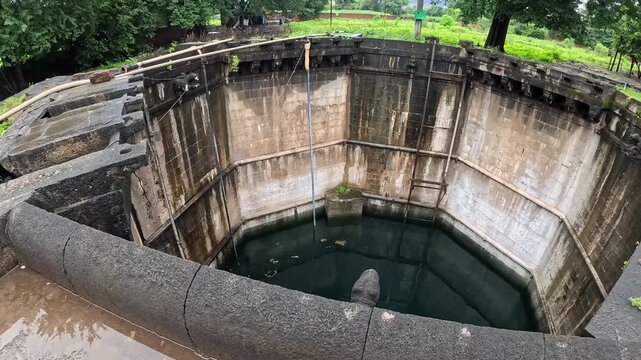 28 Sept 2025, Baramotichi Vihir is a stepwell in Limb village in Satara district in the Indian state of Maharashtra. It was constructed between 1719 and 1724, stepwell is made of black stone.