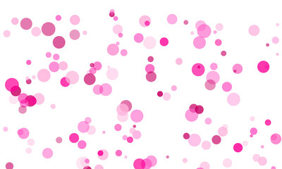 Pink circle pattern on a white Bokeh background vibrant and playful