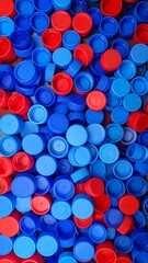 Colorful Plastic Bottle Caps Background.