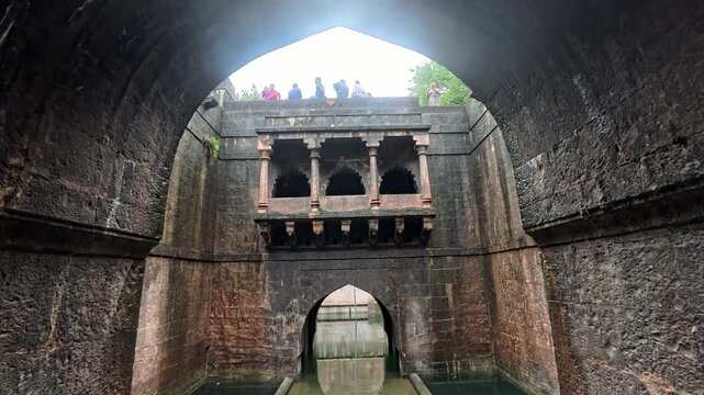 28 Sept 2025, Baramotichi Vihir is a stepwell in Limb village in Satara district in the Indian state of Maharashtra. It was constructed between 1719 and 1724, stepwell is made of black stone.