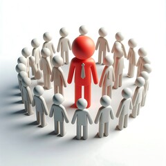 Leadership and Teamwork Concept Image.