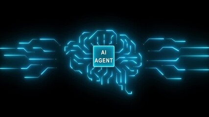 Multi agent AI systems concept on transparent background. AI driven solutions streamline workflows, Decision, Automate daily Tasks. Automate repetitive work. on a black background
