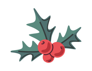 Mistletoe seasonal berry Christmas element © wooster