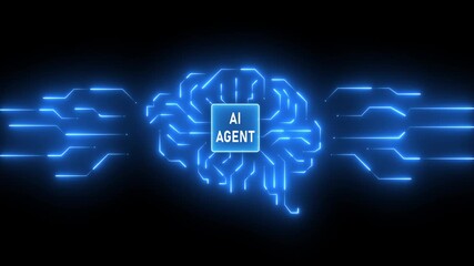 Multi agent AI systems concept on transparent background. AI driven solutions streamline workflows, Decision, Automate daily Tasks. Automate repetitive work. on a black background
